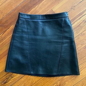 Zara faux leather mini skirt